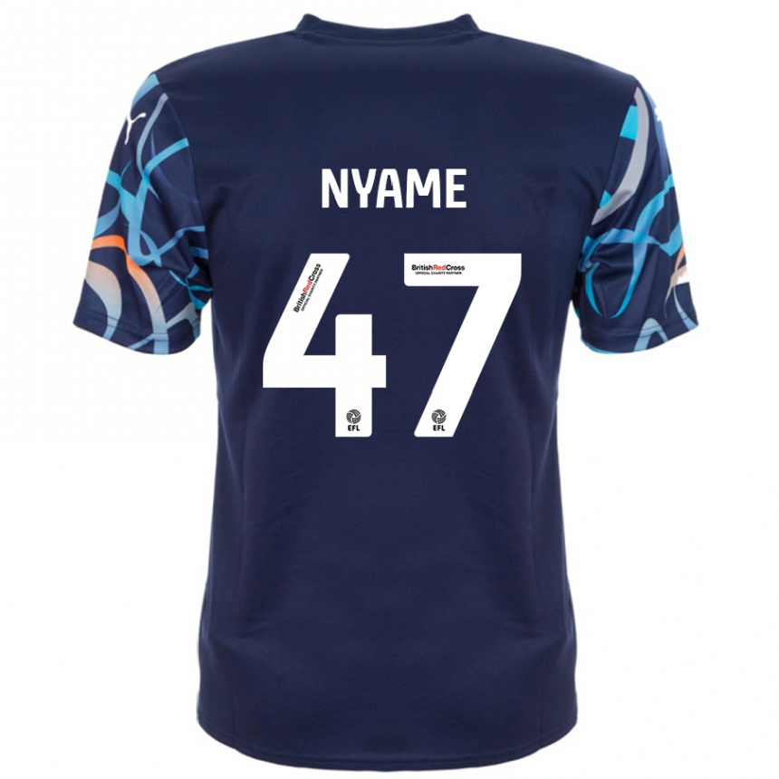 Hombre Fútbol Camiseta Josh Nyame #47 Azul Marino 2ª Equipación 2024/25 Perú