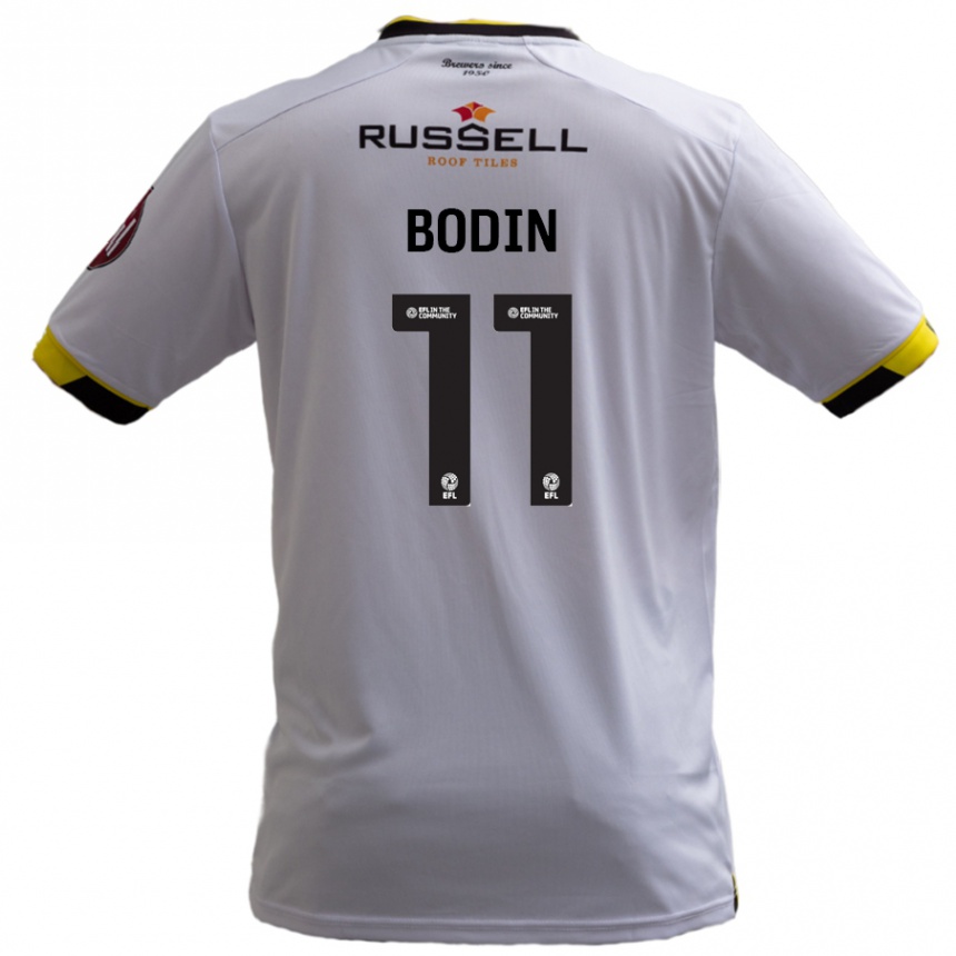 Hombre Fútbol Camiseta Billy Bodin #11 Blanco 2ª Equipación 2024/25 Perú