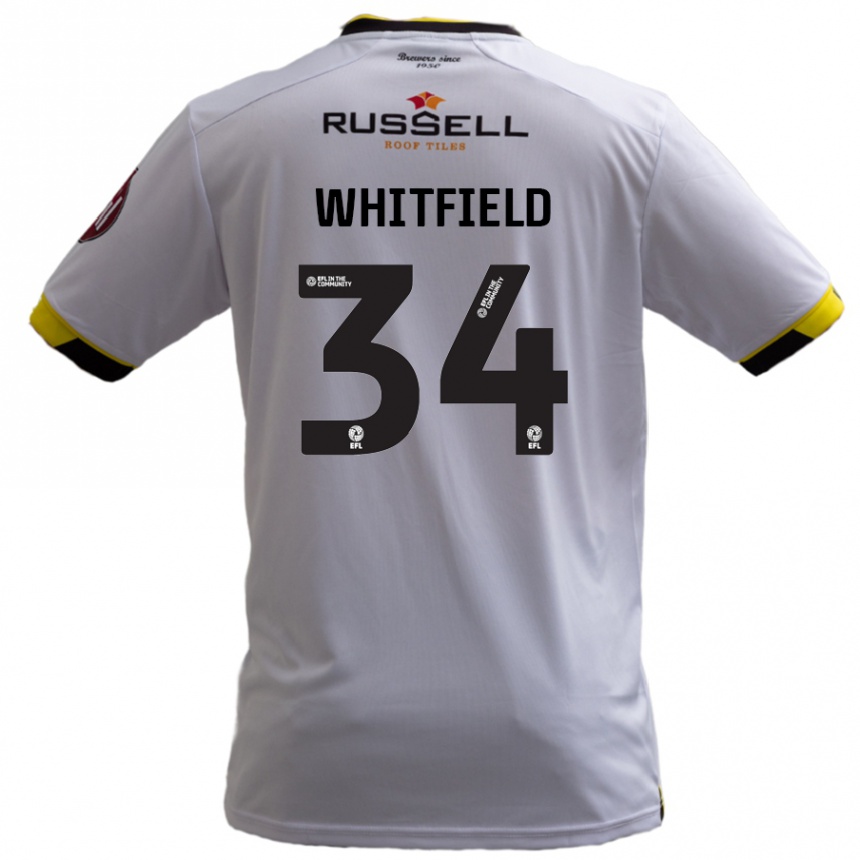 Hombre Fútbol Camiseta Ben Whitfield #34 Blanco 2ª Equipación 2024/25 Perú