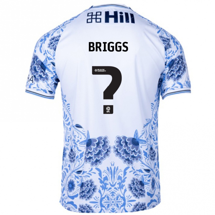 Hombre Fútbol Camiseta Jj Briggs #0 Blanco Azul 2ª Equipación 2024/25 Perú