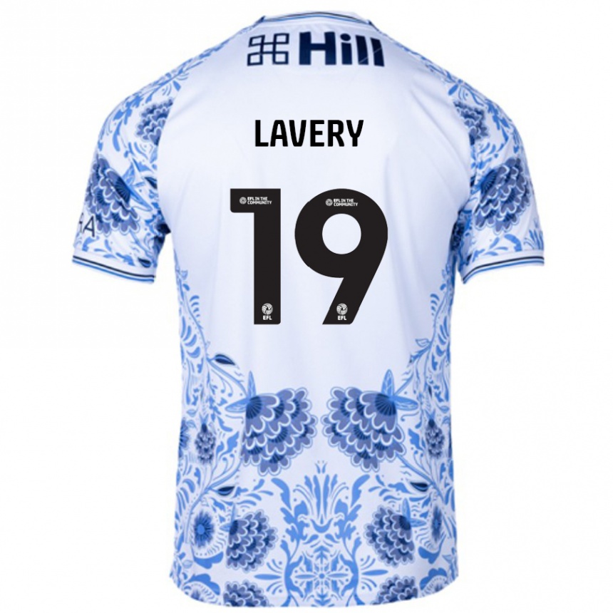 Hombre Fútbol Camiseta Shayne Lavery #19 Blanco Azul 2ª Equipación 2024/25 Perú