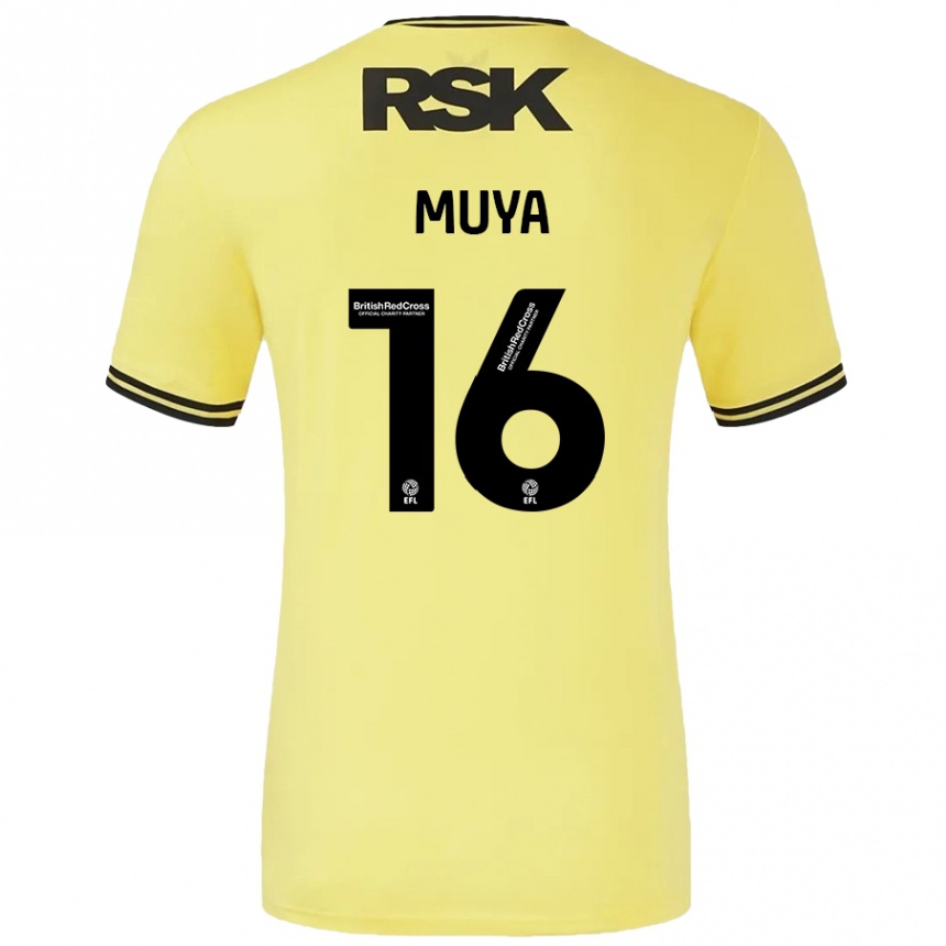 Hombre Fútbol Camiseta Karin Muya #16 Amarillo Negro 2ª Equipación 2024/25 Perú