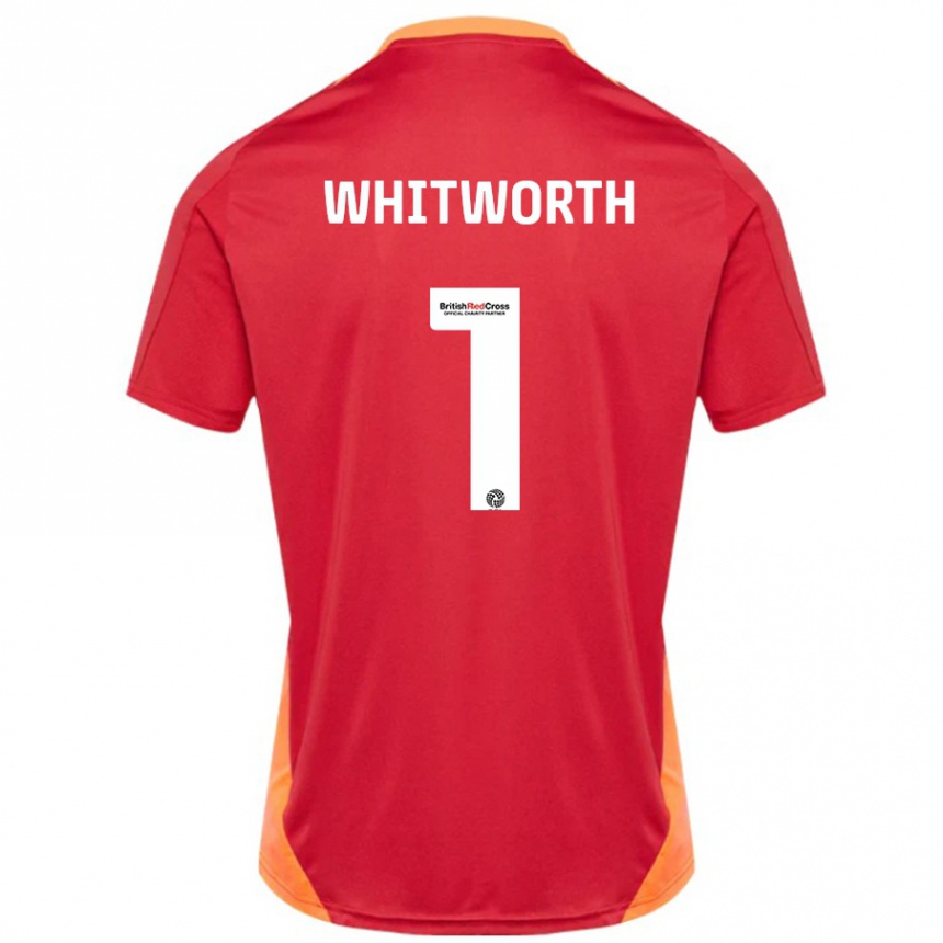 Hombre Fútbol Camiseta Joe Whitworth #1 Azul Blanquecino 2ª Equipación 2024/25 Perú