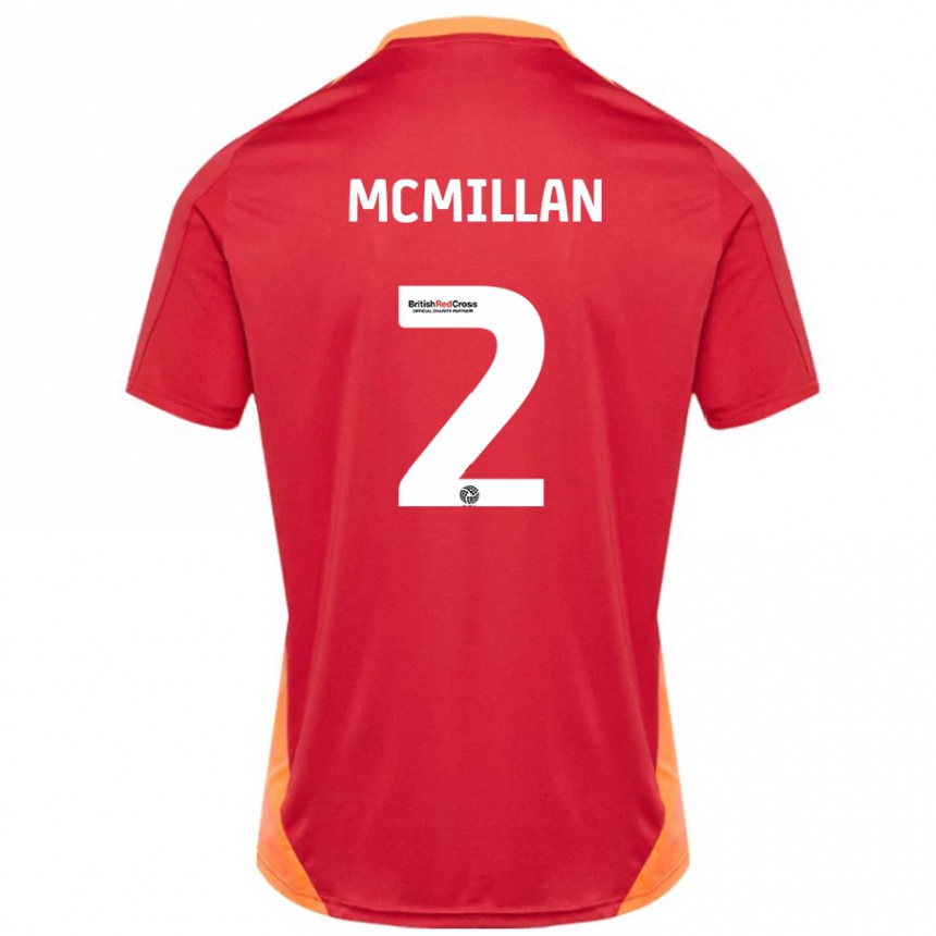 Hombre Fútbol Camiseta Jack Mcmillan #2 Azul Blanquecino 2ª Equipación 2024/25 Perú