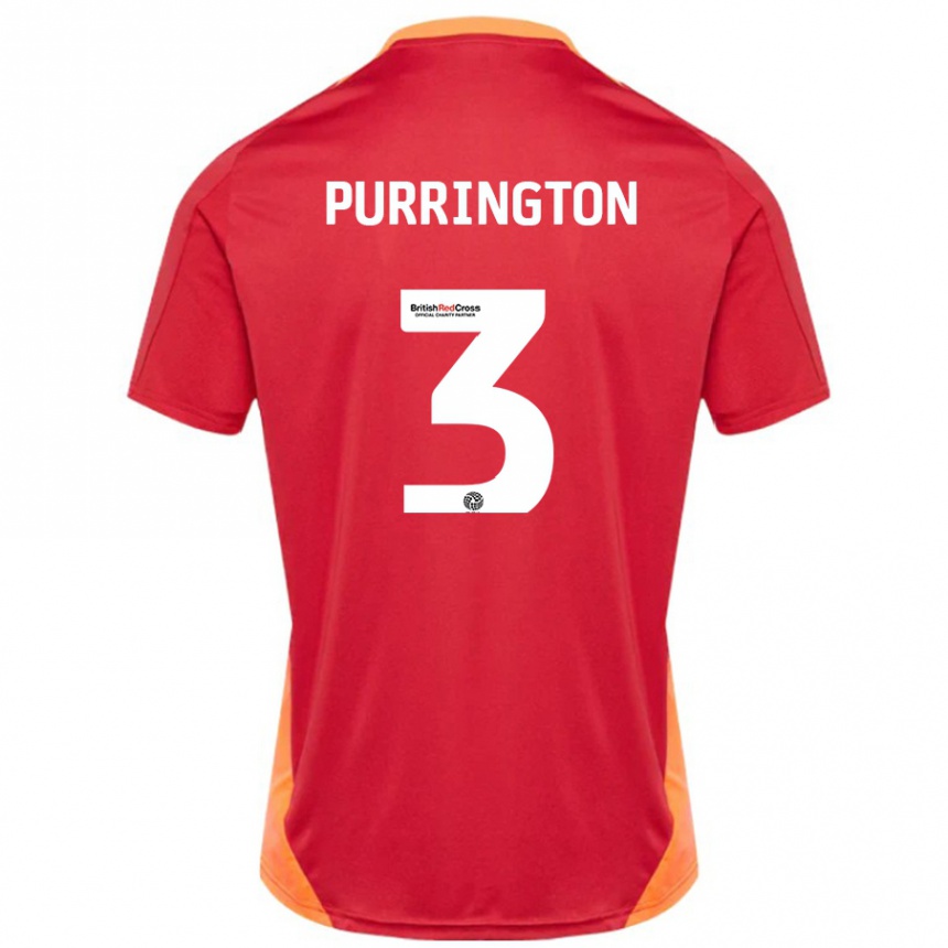 Hombre Fútbol Camiseta Ben Purrington #3 Azul Blanquecino 2ª Equipación 2024/25 Perú