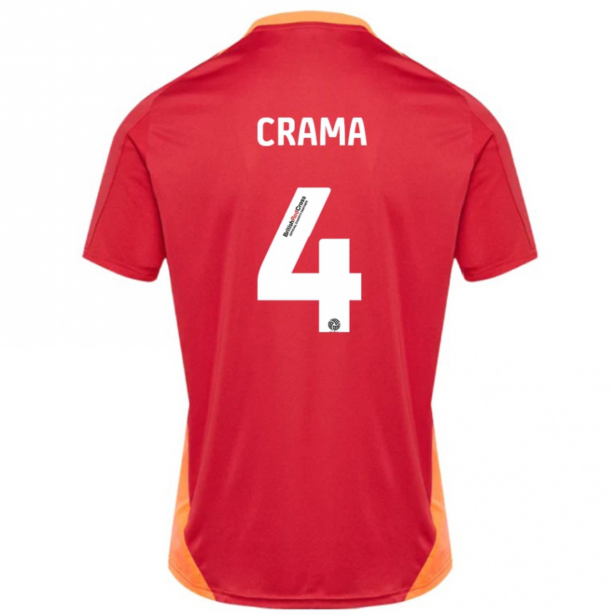 Hombre Fútbol Camiseta Tristan Crama #4 Azul Blanquecino 2ª Equipación 2024/25 Perú