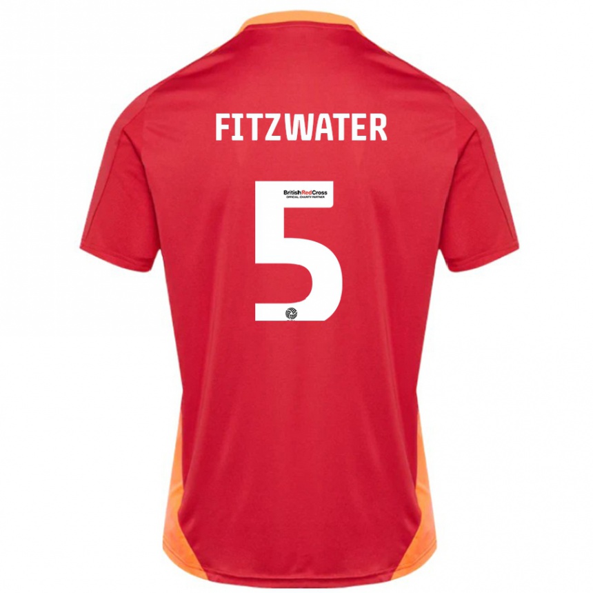 Hombre Fútbol Camiseta Jack Fitzwater #5 Azul Blanquecino 2ª Equipación 2024/25 Perú