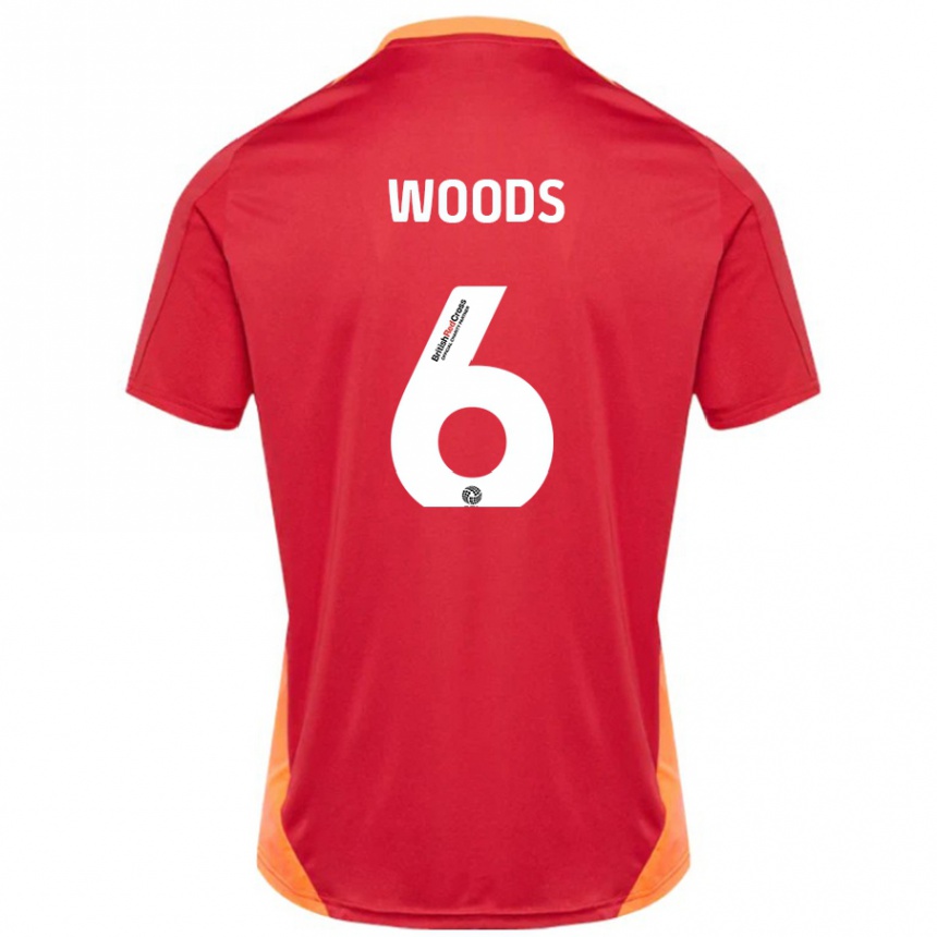 Hombre Fútbol Camiseta Ryan Woods #6 Azul Blanquecino 2ª Equipación 2024/25 Perú