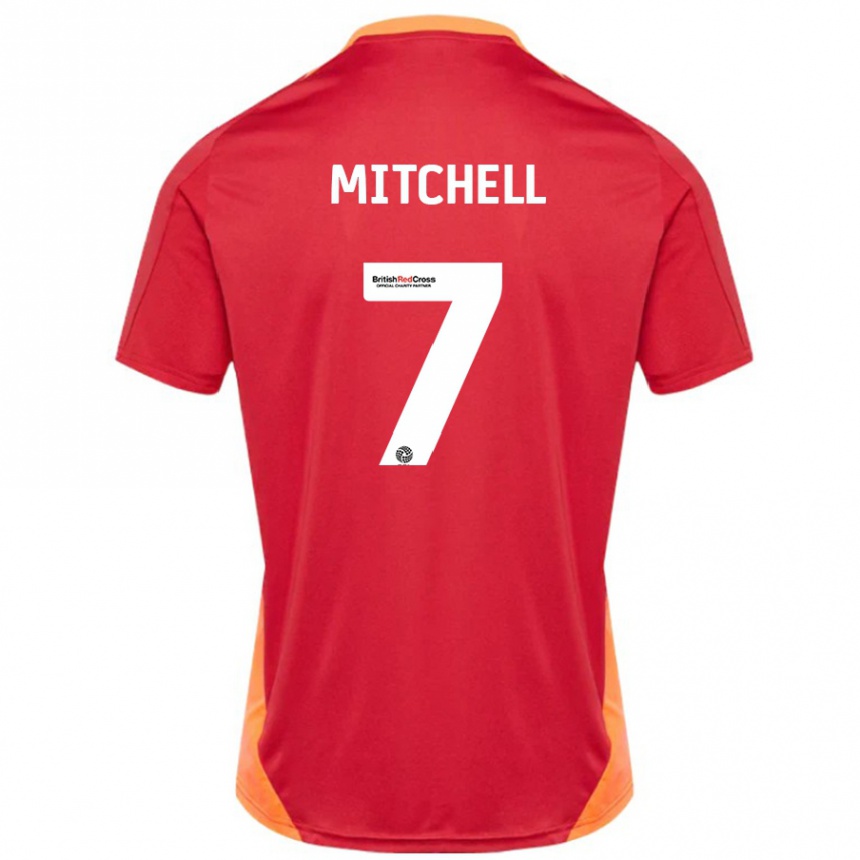 Hombre Fútbol Camiseta Demetri Mitchell #7 Azul Blanquecino 2ª Equipación 2024/25 Perú