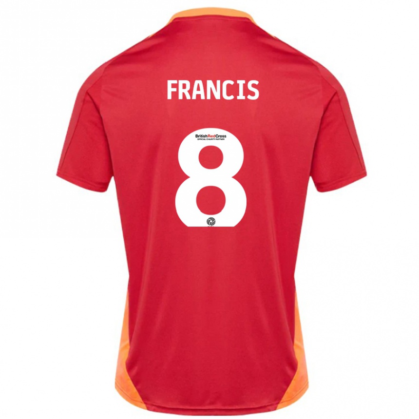 Hombre Fútbol Camiseta Ed Francis #8 Azul Blanquecino 2ª Equipación 2024/25 Perú