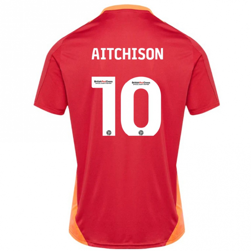 Hombre Fútbol Camiseta Jack Aitchison #10 Azul Blanquecino 2ª Equipación 2024/25 Perú