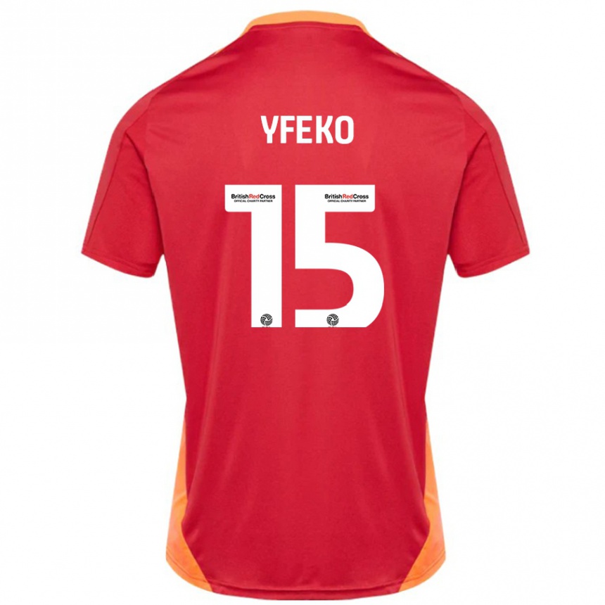 Hombre Fútbol Camiseta Johnly Yfeko #15 Azul Blanquecino 2ª Equipación 2024/25 Perú