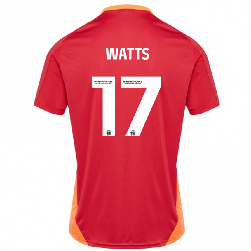 Hombre Fútbol Camiseta Caleb Watts #17 Azul Blanquecino 2ª Equipación 2024/25 Perú