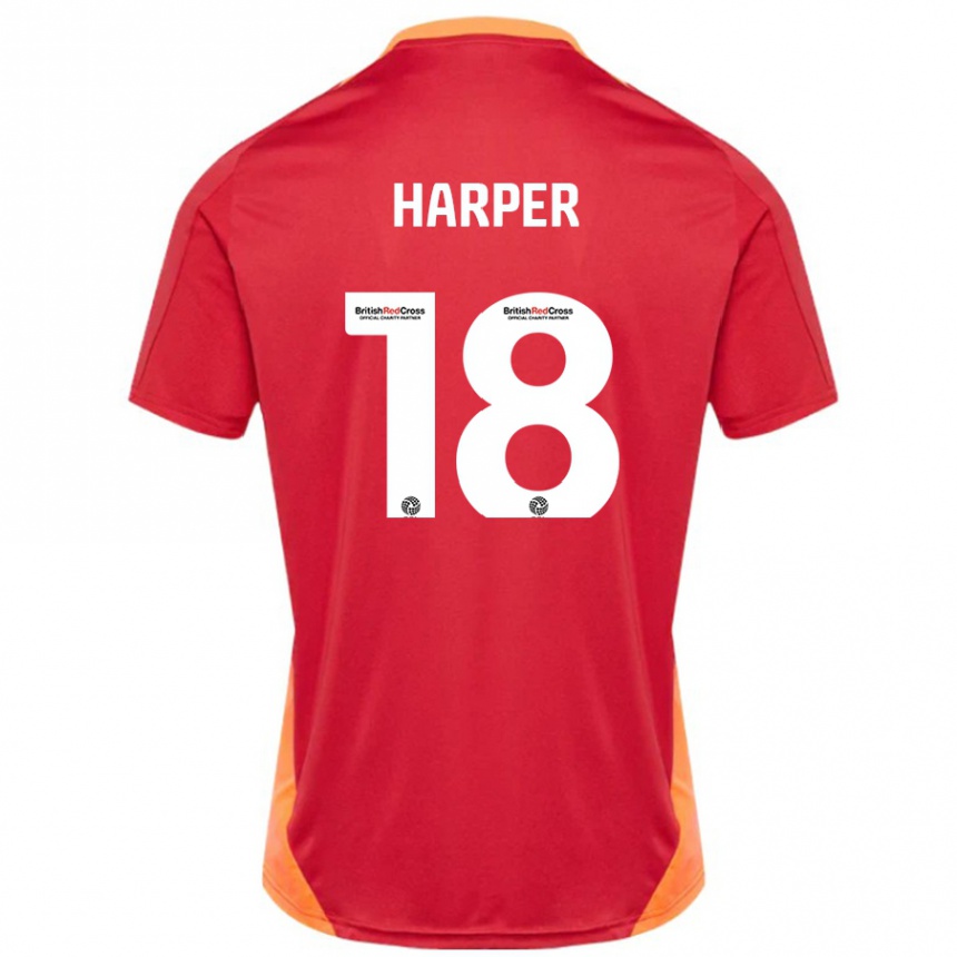 Hombre Fútbol Camiseta Vincent Harper #18 Azul Blanquecino 2ª Equipación 2024/25 Perú