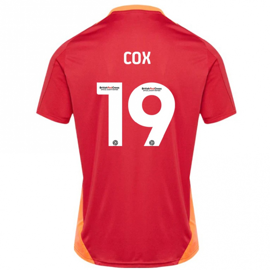 Hombre Fútbol Camiseta Sonny Cox #19 Azul Blanquecino 2ª Equipación 2024/25 Perú