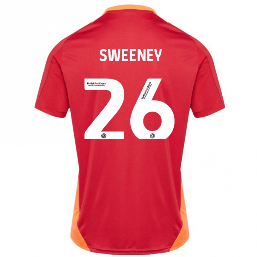 Hombre Fútbol Camiseta Pierce Sweeney #26 Azul Blanquecino 2ª Equipación 2024/25 Perú