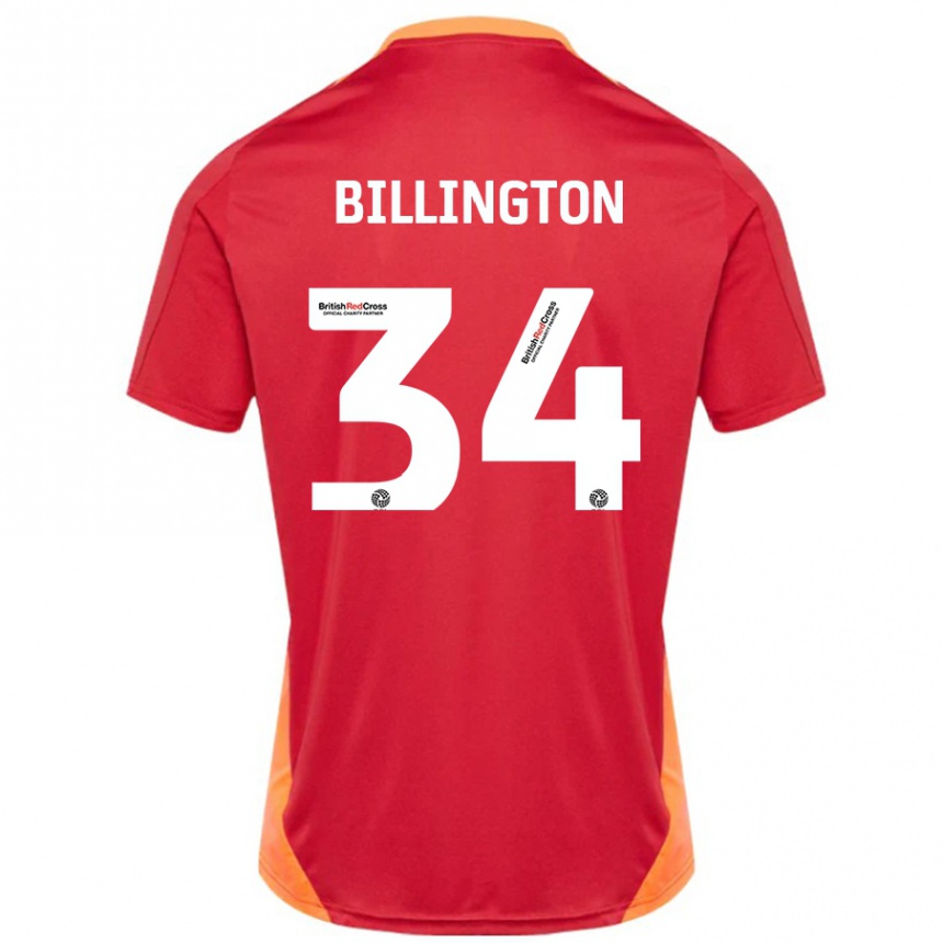 Hombre Fútbol Camiseta Gabe Billington #34 Azul Blanquecino 2ª Equipación 2024/25 Perú