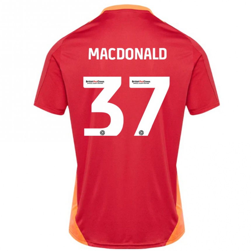 Hombre Fútbol Camiseta Shaun Macdonald #37 Azul Blanquecino 2ª Equipación 2024/25 Perú