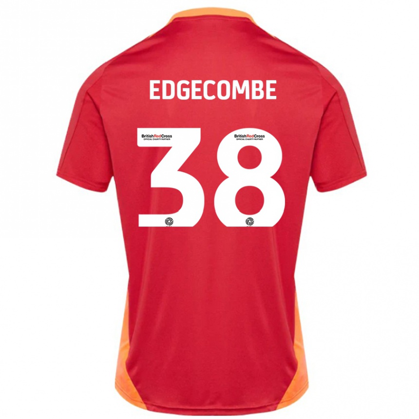 Hombre Fútbol Camiseta Max Edgecombe #38 Azul Blanquecino 2ª Equipación 2024/25 Perú