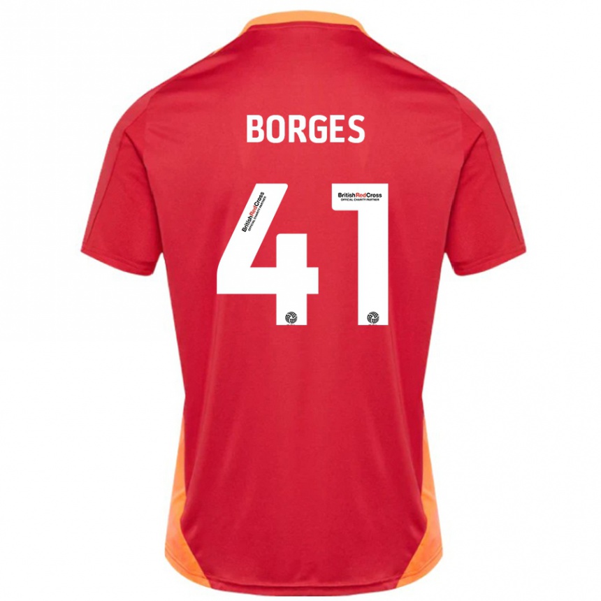 Hombre Fútbol Camiseta Pedro Borges #41 Azul Blanquecino 2ª Equipación 2024/25 Perú