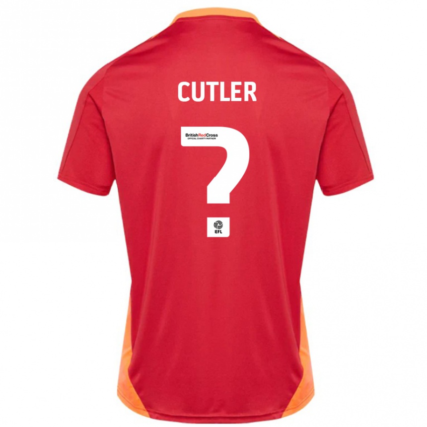 Hombre Fútbol Camiseta Theo Cutler #0 Azul Blanquecino 2ª Equipación 2024/25 Perú