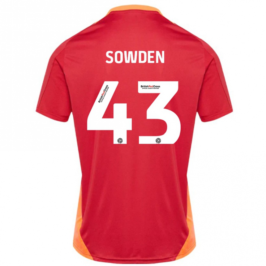 Hombre Fútbol Camiseta Andrew Sowden #43 Azul Blanquecino 2ª Equipación 2024/25 Perú