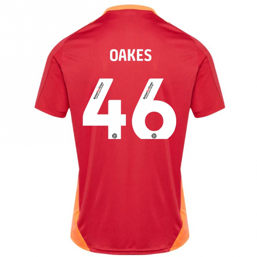 Hombre Fútbol Camiseta Liam Oakes #46 Azul Blanquecino 2ª Equipación 2024/25 Perú