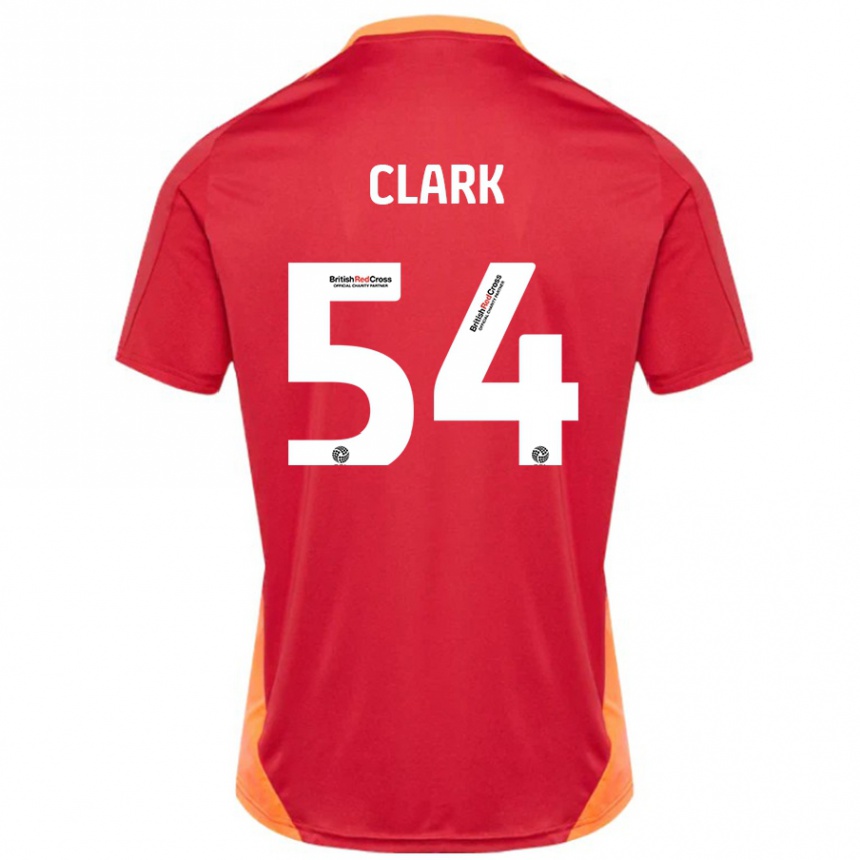 Hombre Fútbol Camiseta Max Clark #54 Azul Blanquecino 2ª Equipación 2024/25 Perú