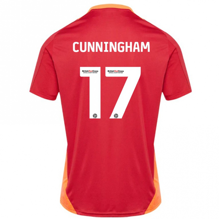 Hombre Fútbol Camiseta Zoe Cunningham #17 Azul Blanquecino 2ª Equipación 2024/25 Perú