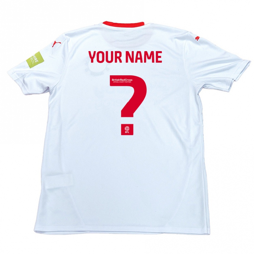 Hombre Fútbol Camiseta Su Nombre #0 Blanco 2ª Equipación 2024/25 Perú