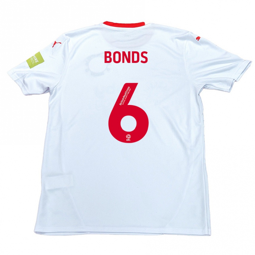 Hombre Fútbol Camiseta Elliot Bonds #6 Blanco 2ª Equipación 2024/25 Perú