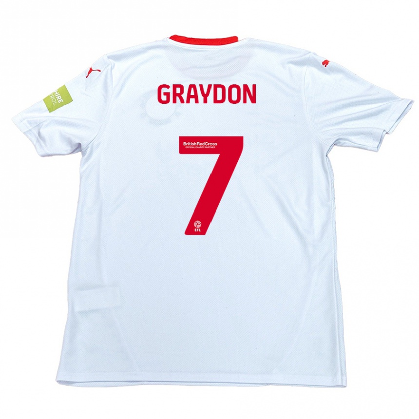 Hombre Fútbol Camiseta Ryan Graydon #7 Blanco 2ª Equipación 2024/25 Perú