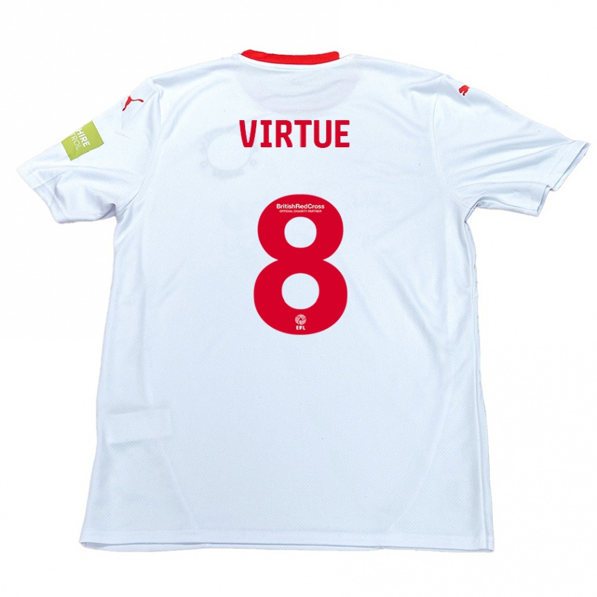 Hombre Fútbol Camiseta Matty Virtue #8 Blanco 2ª Equipación 2024/25 Perú