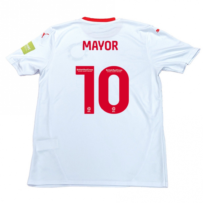 Hombre Fútbol Camiseta Danny Mayor #10 Blanco 2ª Equipación 2024/25 Perú