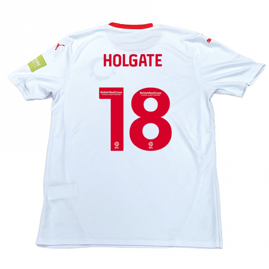 Hombre Fútbol Camiseta Harrison Holgate #18 Blanco 2ª Equipación 2024/25 Perú