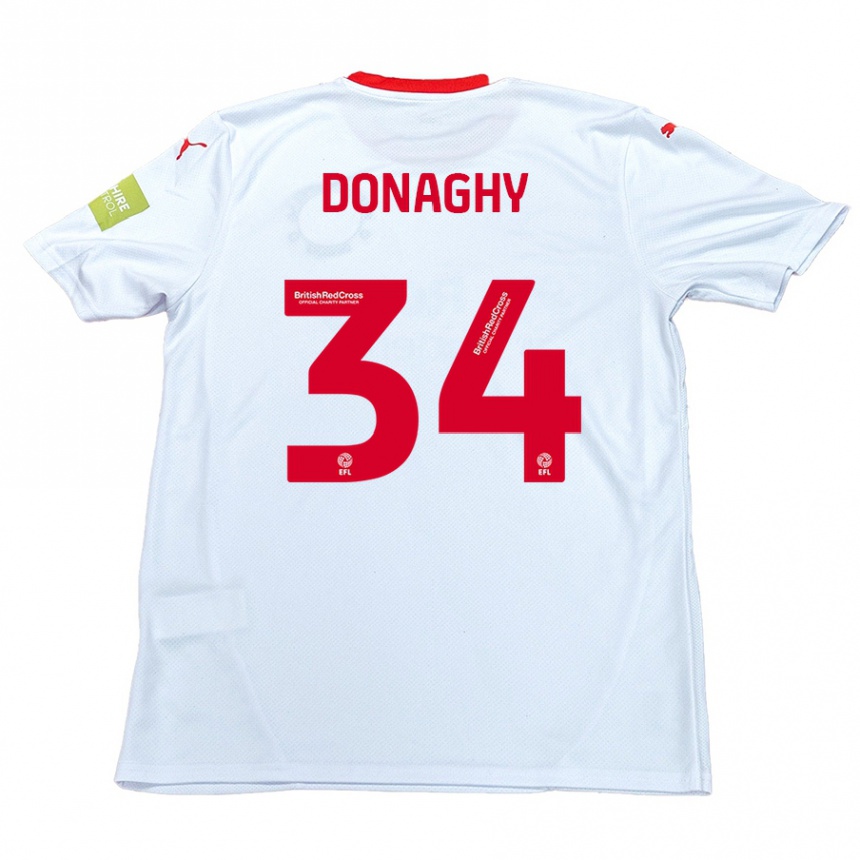 Hombre Fútbol Camiseta Tom Donaghy #34 Blanco 2ª Equipación 2024/25 Perú