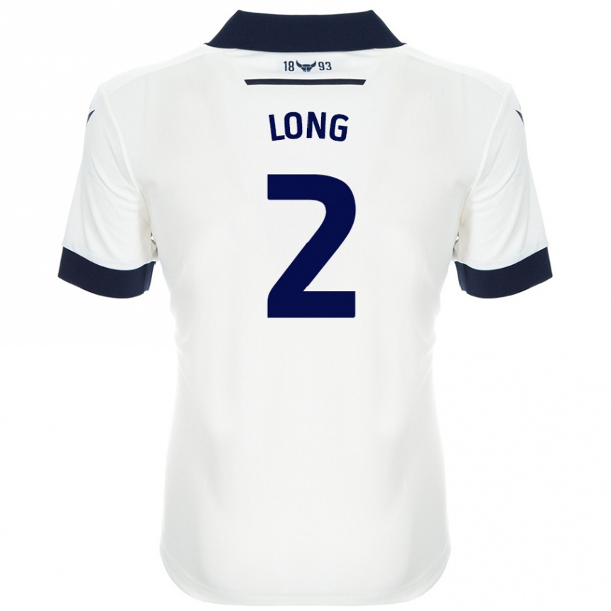 Hombre Fútbol Camiseta Sam Long #2 Blanco Azul Marino 2ª Equipación 2024/25 Perú