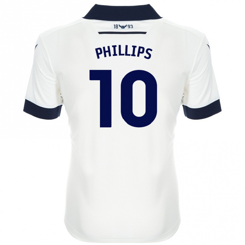 Hombre Fútbol Camiseta Matt Phillips #10 Blanco Azul Marino 2ª Equipación 2024/25 Perú