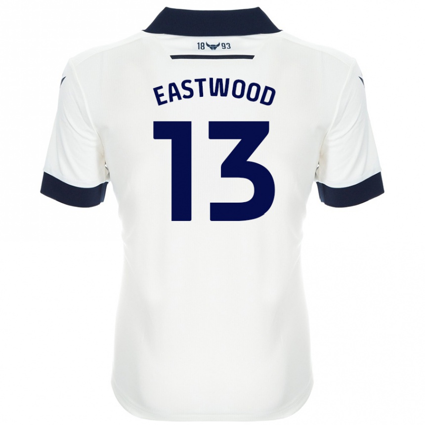 Hombre Fútbol Camiseta Simon Eastwood #13 Blanco Azul Marino 2ª Equipación 2024/25 Perú