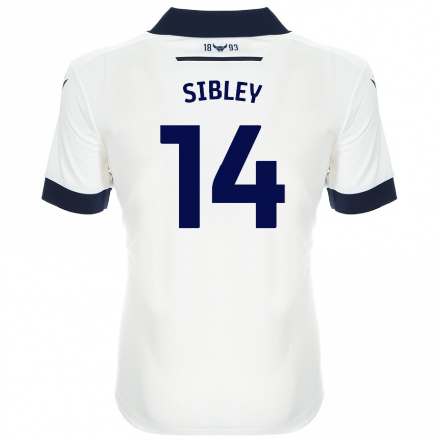 Hombre Fútbol Camiseta Louie Sibley #14 Blanco Azul Marino 2ª Equipación 2024/25 Perú