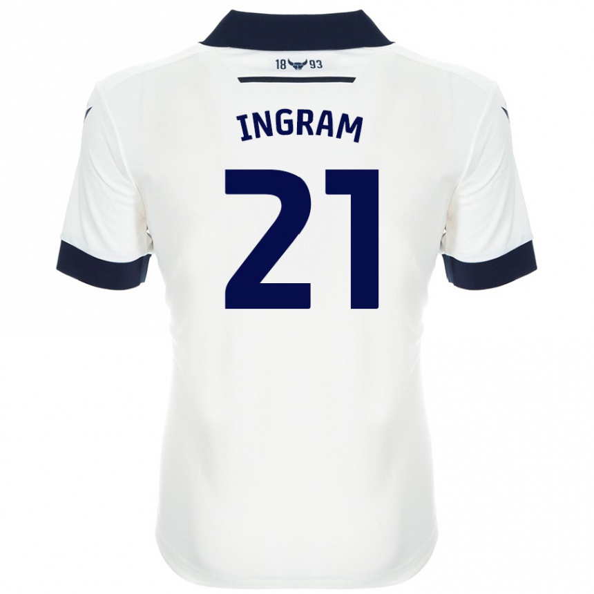 Hombre Fútbol Camiseta Matt Ingram #21 Blanco Azul Marino 2ª Equipación 2024/25 Perú