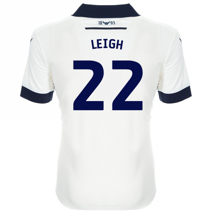 Hombre Fútbol Camiseta Greg Leigh #22 Blanco Azul Marino 2ª Equipación 2024/25 Perú