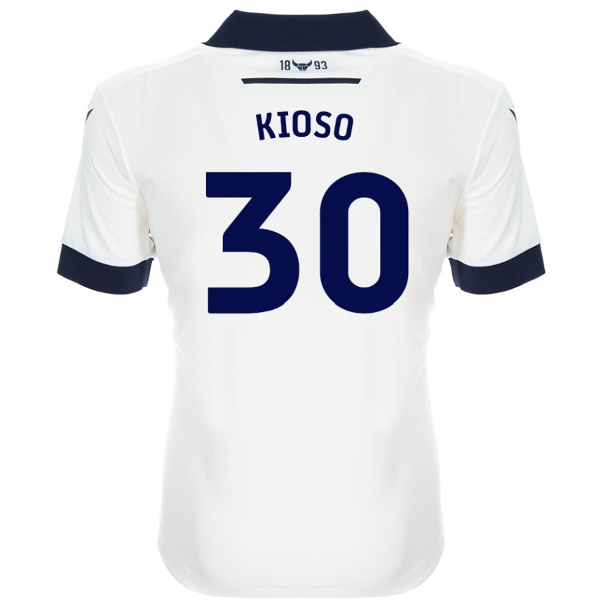 Hombre Fútbol Camiseta Peter Kioso #30 Blanco Azul Marino 2ª Equipación 2024/25 Perú