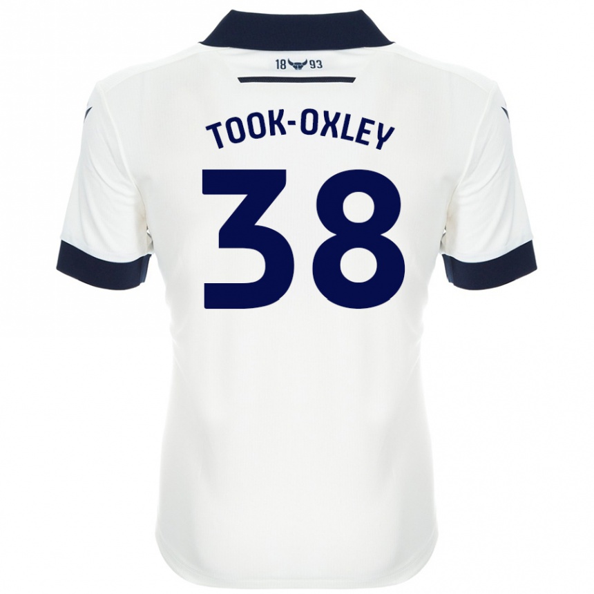 Hombre Fútbol Camiseta Zaide Took-Oxley #38 Blanco Azul Marino 2ª Equipación 2024/25 Perú