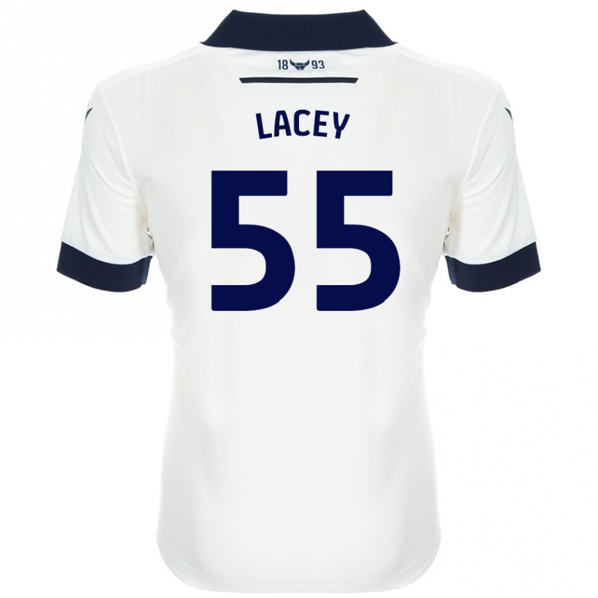 Hombre Fútbol Camiseta Aaron Lacey #55 Blanco Azul Marino 2ª Equipación 2024/25 Perú