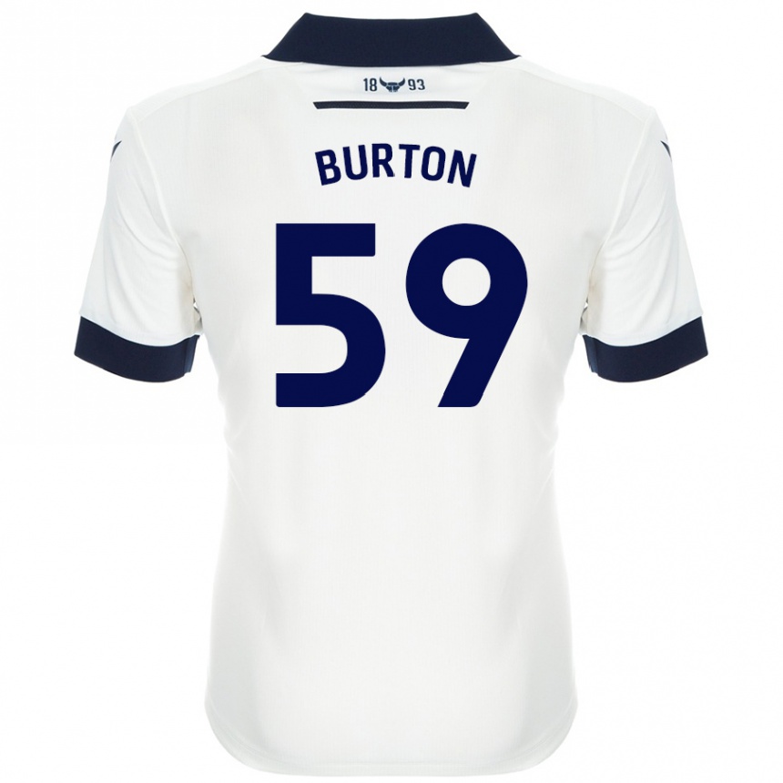 Hombre Fútbol Camiseta Kasway Burton #59 Blanco Azul Marino 2ª Equipación 2024/25 Perú