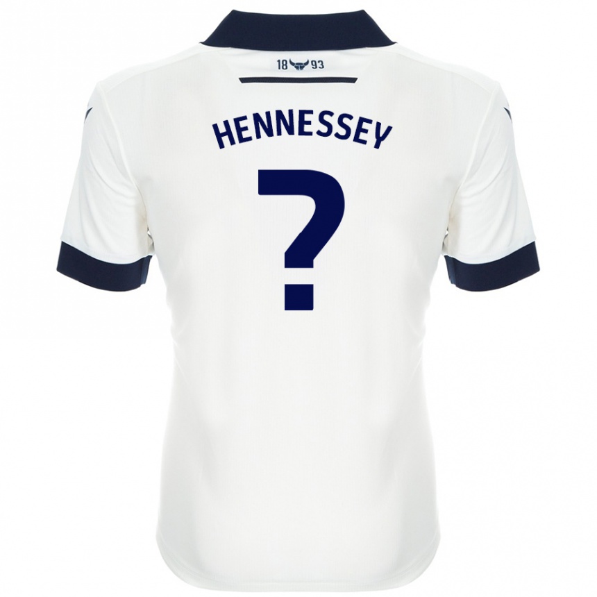 Hombre Fútbol Camiseta Laura Hennessey #0 Blanco Azul Marino 2ª Equipación 2024/25 Perú