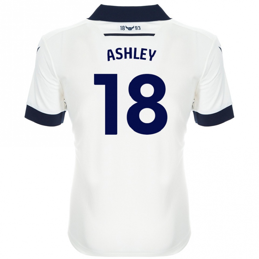 Hombre Fútbol Camiseta Alex Ashley #18 Blanco Azul Marino 2ª Equipación 2024/25 Perú