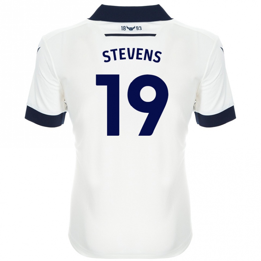 Hombre Fútbol Camiseta Lily Stevens #19 Blanco Azul Marino 2ª Equipación 2024/25 Perú