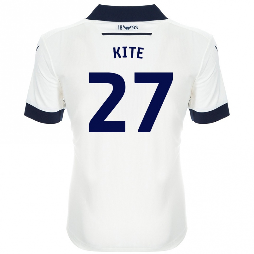 Hombre Fútbol Camiseta Rose Kite #27 Blanco Azul Marino 2ª Equipación 2024/25 Perú